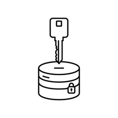 Data Security: An emblematic depiction of data protection. A key unlocks the secure cylinder, symbolizing access to and safeguarding of valuable information.