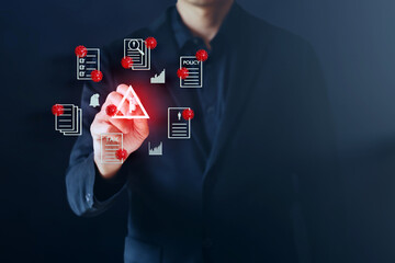 Image shows a warning that a virus has attacked an important business document.