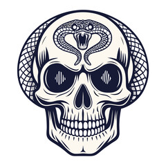 Stunning Create Bold Stroke Skull With Serpent Eyes Whit Professional Photo