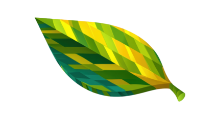 Vibrant green and yellow leaf graphic