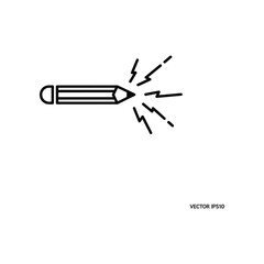 Creative Spark: A simple yet dynamic illustration showcases a pencil emitting lines, representing the powerful concept of creativity, ideas, and innovation.