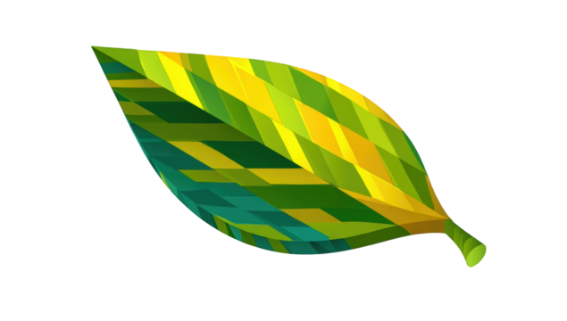 Vibrant green and yellow leaf graphic