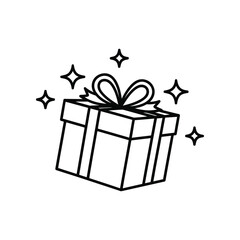 Gift Box Delight: A captivating and delightful image showcases a beautifully wrapped gift box, radiating an aura of excitement, surprise, and celebration.