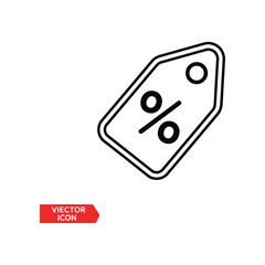 Discount tag icon: A simple graphic that features a sale tag icon with percent, symbol to create an intriguing design. 