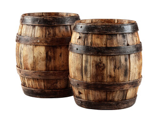 Two aged wooden barrels (3)