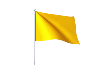 Yellow flag waving on a pole