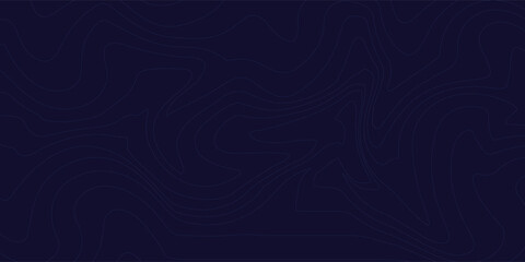Topographic map texture. Blue radar. Abstract linear background. Vector print of waves. Blue lines on black background.