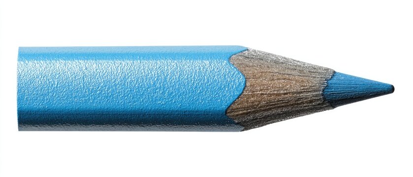 Close-up of a vibrant blue pencil