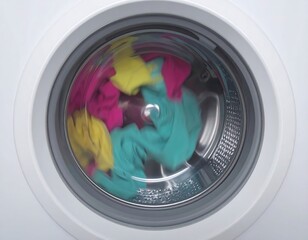 Washing machine clothes spinning