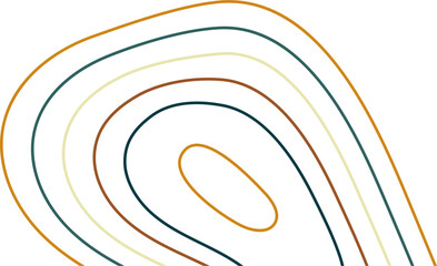 Abstract topographic shapes set contour lines