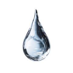 Close-up of a Single Water Drop, Isolated on a Clean Surface