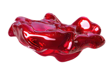 Abstract crimson liquid blob