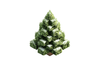 Green pixelated Christmas tree