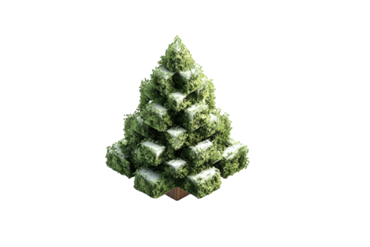 Green pixelated Christmas tree