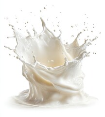 Milk splash against white background (8)