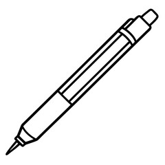 Gel Pen Set line art vector