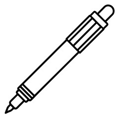 Fototapeta premium Gel Pen Set line art vector