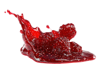 Splash of red fruit jam