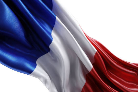 French flag flowing in the wind