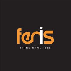 fenis text logo design vector