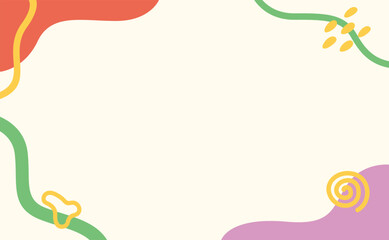 frame with flowers and leaves