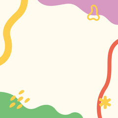 frame with flowers and leaves