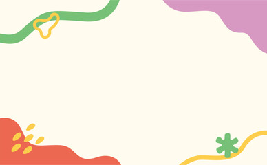 frame with flowers and leaves