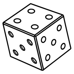 Dice line art vector