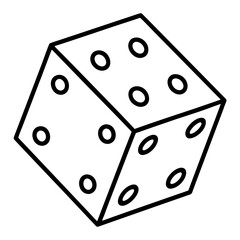 Dice line art vector