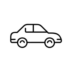Obraz premium Simple line drawing of a car in minimal style 