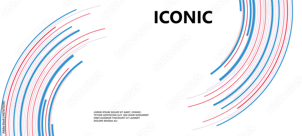 Poster wavy curved lines tech futuristic motion background. abstract wave element for design. wave with lin