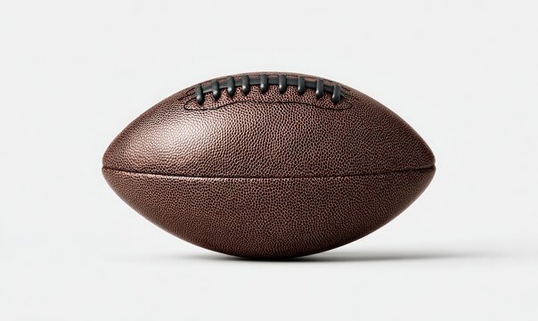 Close-up of a brown leather American football