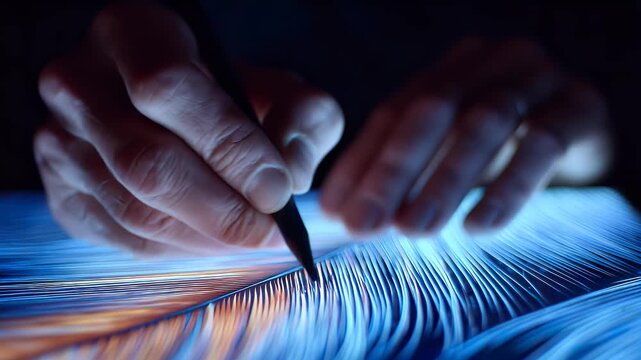 Digital art creation on tablet