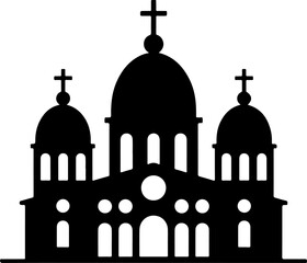 church silhouette vector illustration