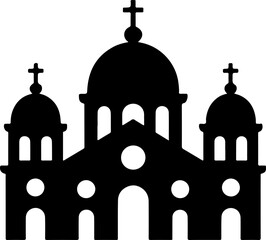 church silhouette vector illustration