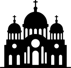 church silhouette vector illustration