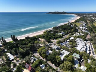 Byron Bay town drone