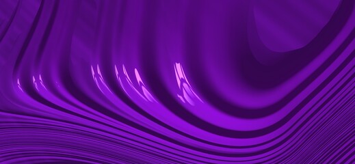 Abstract Shiny Purple Silk Waves Background