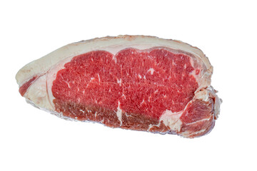 Raw meat. A large piece of beef chop