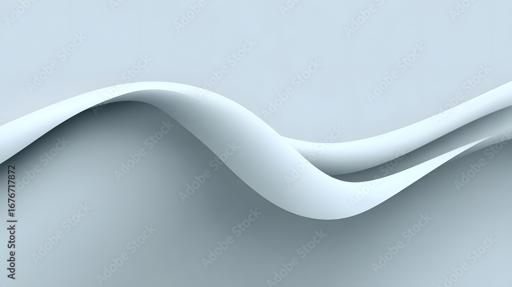 Aufkleber smooth, organic curves and intersecting lines form a dynamic, three-dimensional sculpture with a mod