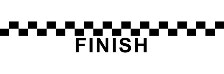 Black and white checkered rectangular frame. Square racing checkerboard pattern. Chessboard geometric pattern. Rally checkerboard pattern. Finish racing frame. Vector illustration on white background