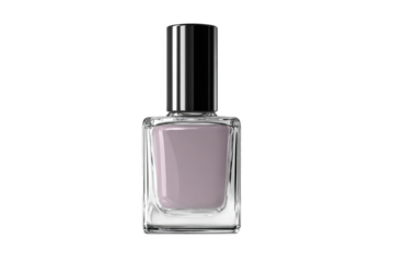 A mauve nail polish bottle