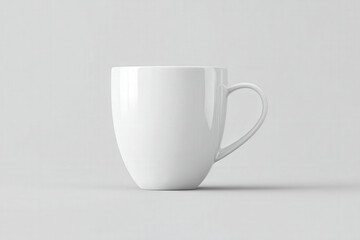 Fototapeta premium photorealistic representation of minimalist coffee cup artfully placed against clean gray backdrop