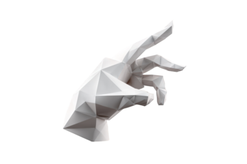 Low-poly hand pointing