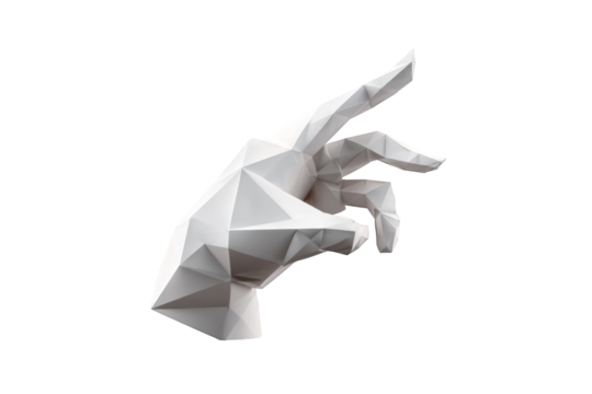 Low-poly hand pointing