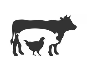 Farm Animal Silhouettes Vecto...