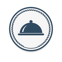 Fototapeta premium Elegant Dinner Badge Icon for Food and Dining