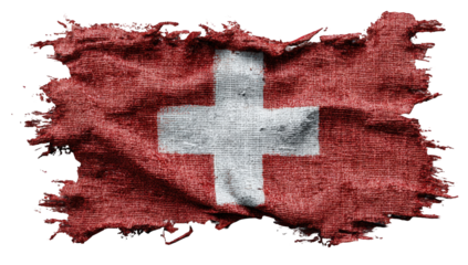 Frayed Swiss Flag