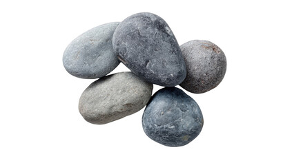 Group of smooth gray and gray-blue stones