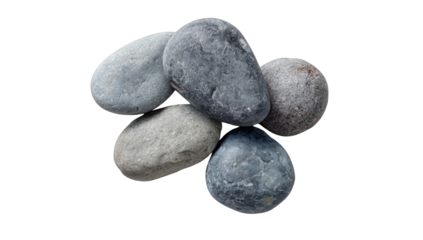 Group of smooth gray and gray-blue stones